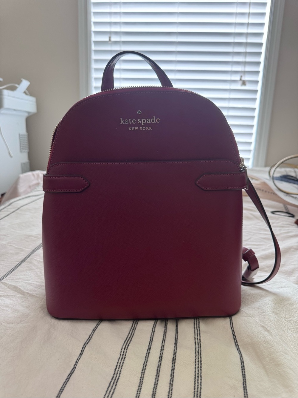 kate spade Red Saffiano Leather Mini Backpack